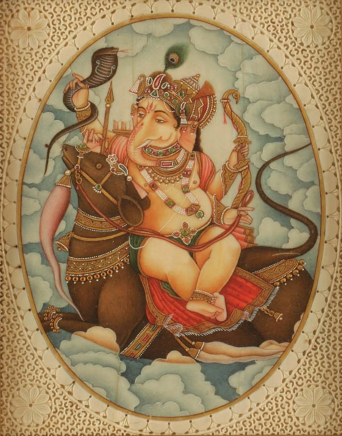 Shri Ganapati with Mushika