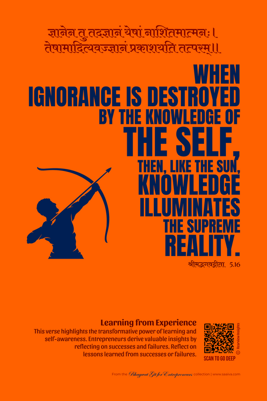 Bhagavad Gita for Entrepreneurs - BG 5.16 - Poster