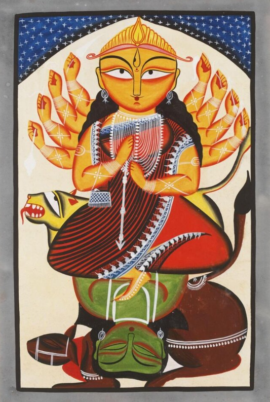 Durga Mahisashuramardini by Jamini Roy